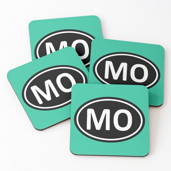 Item preview, MO Initials Monogram Oval White Letters designed and sold by Jeallan Designs.