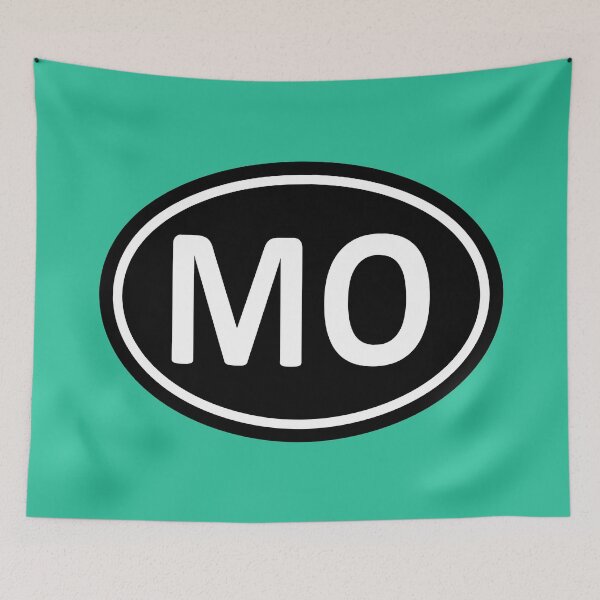 Item preview, MO Initials Monogram Oval White Letters designed and sold by Jeallan Designs.