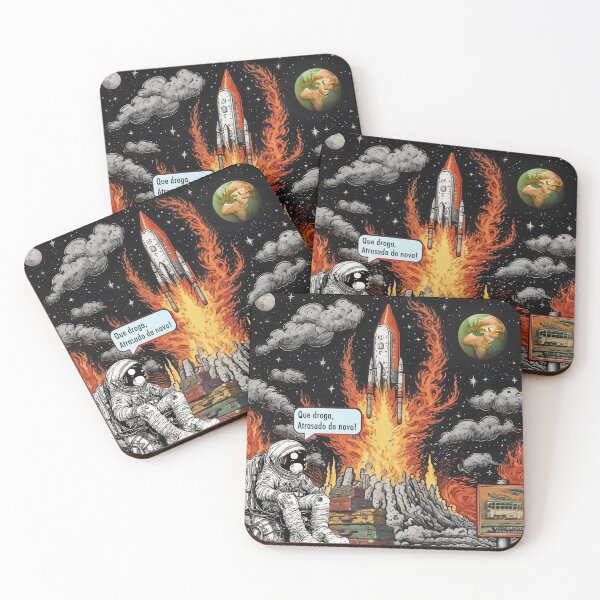 Item preview, Que droga, atrasado de novo! Astronauta designed and sold by DToneDef.