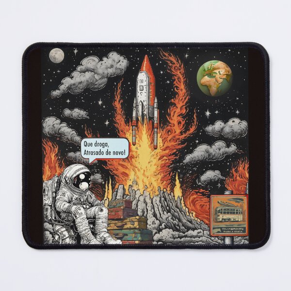 Item preview, Que droga, atrasado de novo! Astronaut designed and sold by DToneDef.