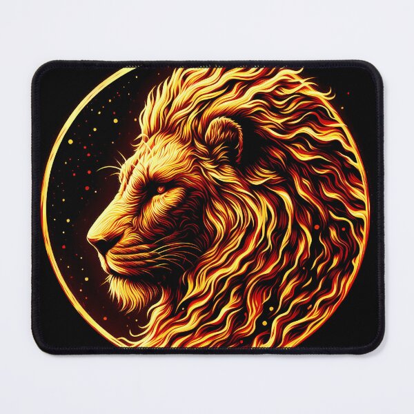 Item preview, Scratchboard Ink Fire Lion, Ai Generated Art designed and sold by ACC .