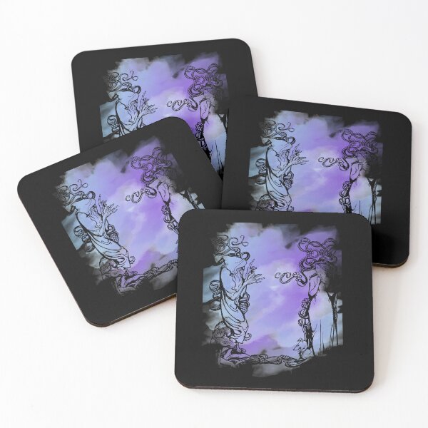 Item preview, Fantasy in purple and blue watercolor  designed and sold by MarigoldandLily.