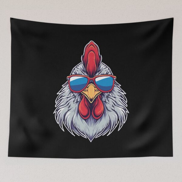 Item preview, Rule The Roost Rooster with Sunglasses designed and sold by bunchofroses.