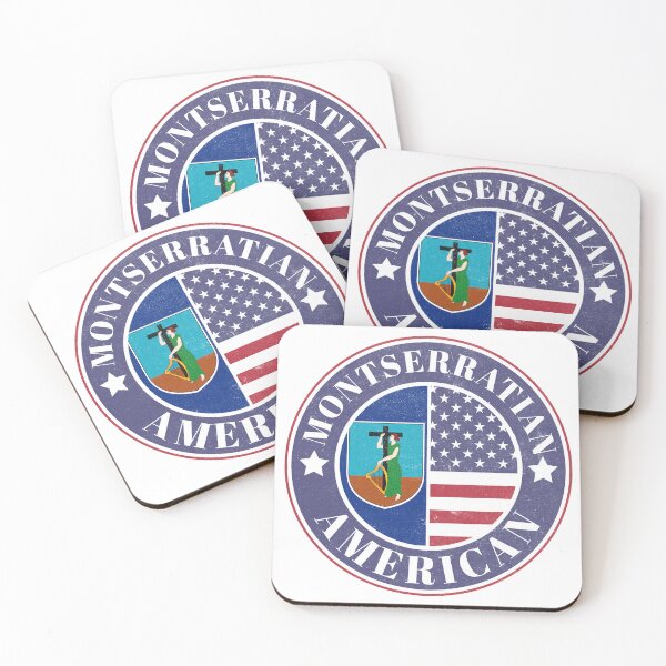 Item preview, Proud Montserratian-American Badge - Montserrat Flag designed and sold by chrisrivait.