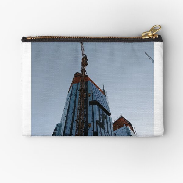 Spire, Happiness, Building, Skyscraper, New York, Manhattan, Street, Pedestrians, Cars, Towers, morning, trees, subway, station, Spring, flowers, Brooklyn Zipper Pouch