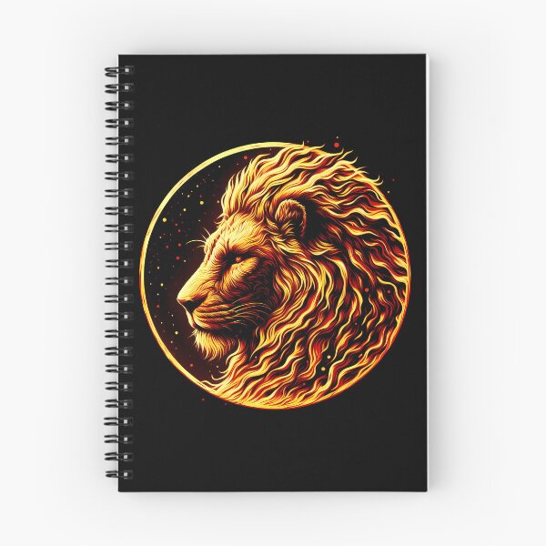 Item preview, Scratchboard Ink Fire Lion, Ai Generated Art  designed and sold by ACC .