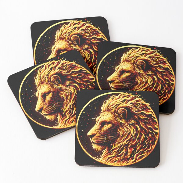 Item preview, Scratchboard Ink Fire Lion, Ai Generated Art  designed and sold by ACC .