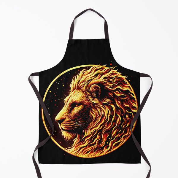 Item preview, Scratchboard Ink Fire Lion, Ai Generated Art  designed and sold by ACC .