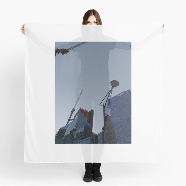 Happiness, Building, Skyscraper, New York, Manhattan, Street, Pedestrians, Cars, Towers, morning, trees, subway, station, Spring, flowers, Brooklyn Scarf
