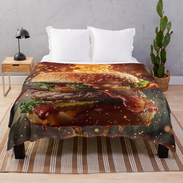 Item preview, Flaming Gourmet Burger Fantasy designed and sold by smartart42.