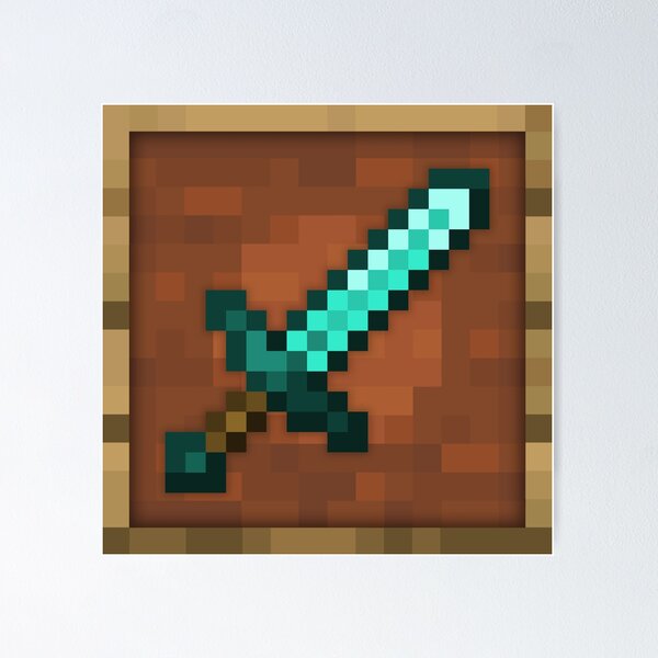 Item preview, Diamond Sword Item Frame Minecraft designed and sold by Kubala Designs.