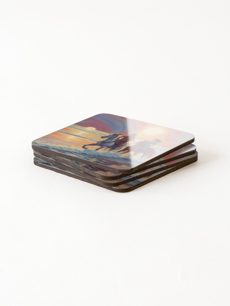 Thumbnail 4 of 5, Coasters (Set of 4), Sunset Ride designed and sold by FitEnvy.