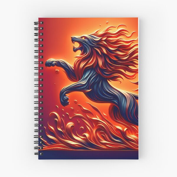 Item preview, Scratchboard Ink Fire Lion, Ai Generated Art  designed and sold by ACC .