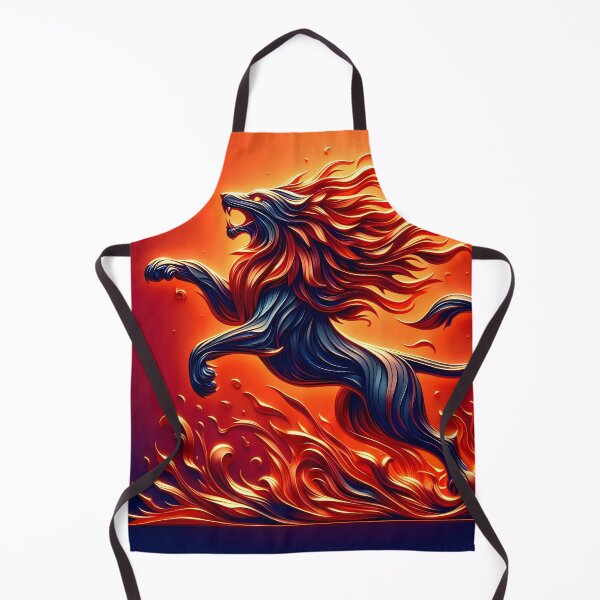 Item preview, Scratchboard Ink Fire Lion, Ai Generated Art  designed and sold by ACC .