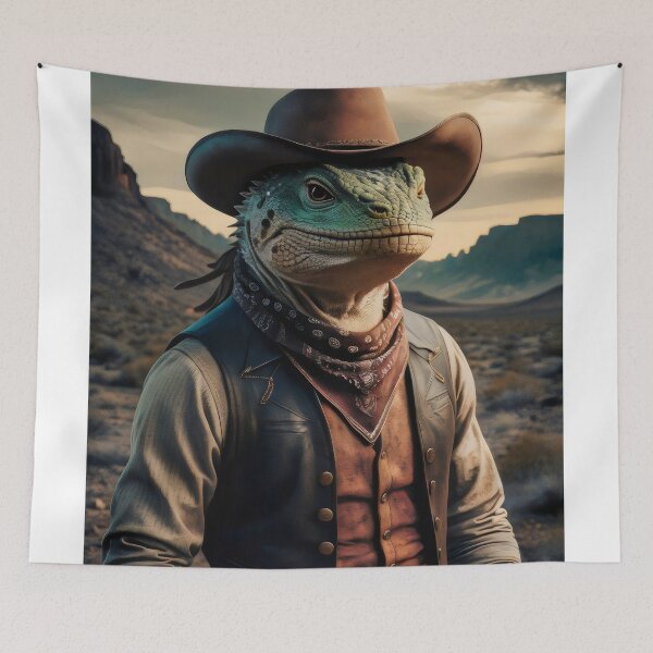 Item preview, Cowboy lizard. designed and sold by MyHappyArtShop.