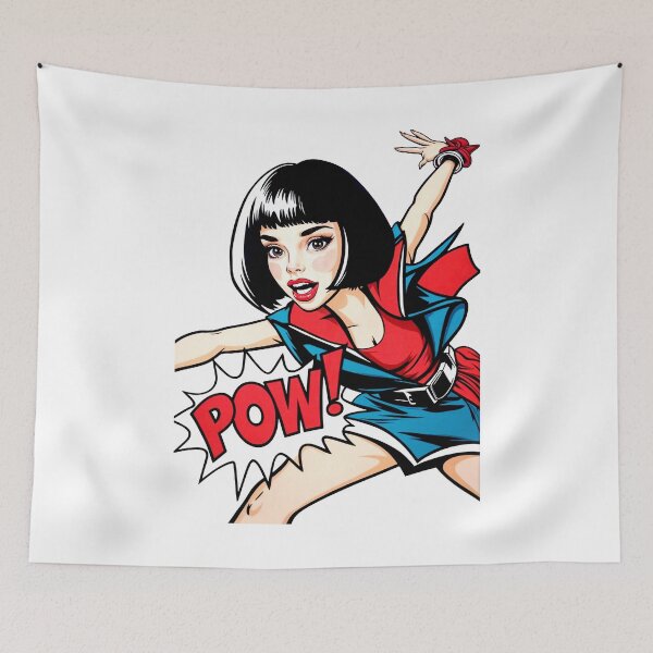 Item preview, POW! Dynamic Comic Book Style Action Punch in Red, Black, and White designed and sold by SplashTastic.
