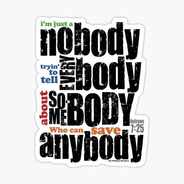 Item preview, I'm Just a Nobody... designed and sold by square1studio.