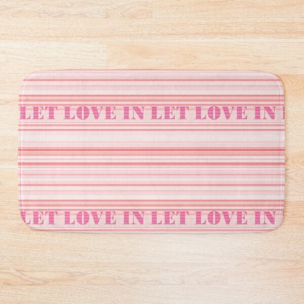 Item preview, Pink Stripe Let Love In Text designed and sold by eddiebarronshop.