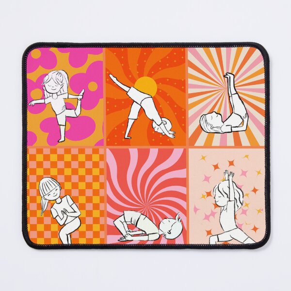 Item preview, Yoga poses with colors warm tone designed and sold by Firstdot.