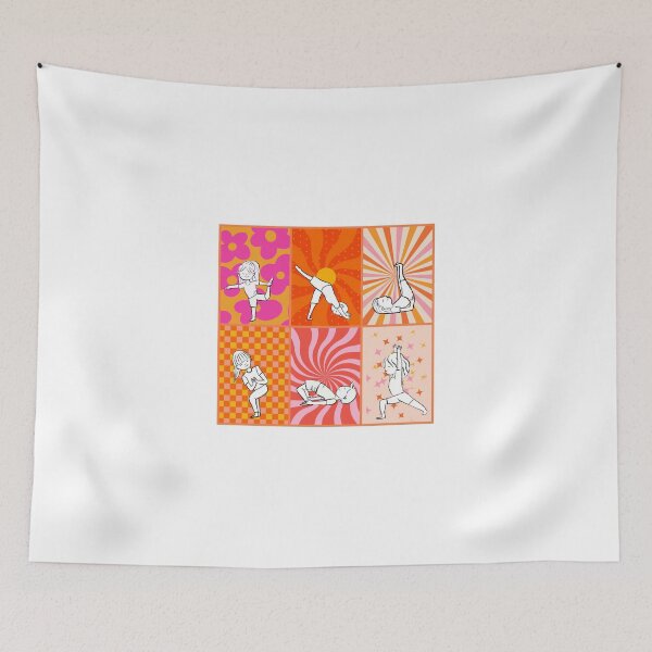 Item preview, Yoga poses with colors warm tone  designed and sold by Firstdot.