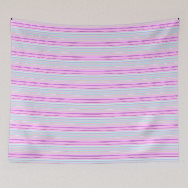 Item preview, Pastel pink blue striped | Pink blue light tones horizontal stripes designed and sold by lausn.
