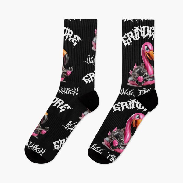 Item preview, Grindcore Flamingo All The Way Music T-shirt designed and sold by Grindcorer.