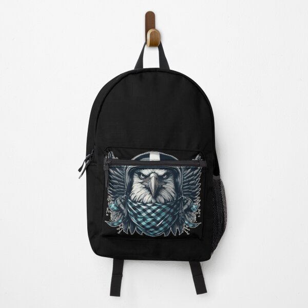 Item preview, Cool Biker Eagle In Helmet Checkered Pattern Retro designed and sold by TomFrontierArt.
