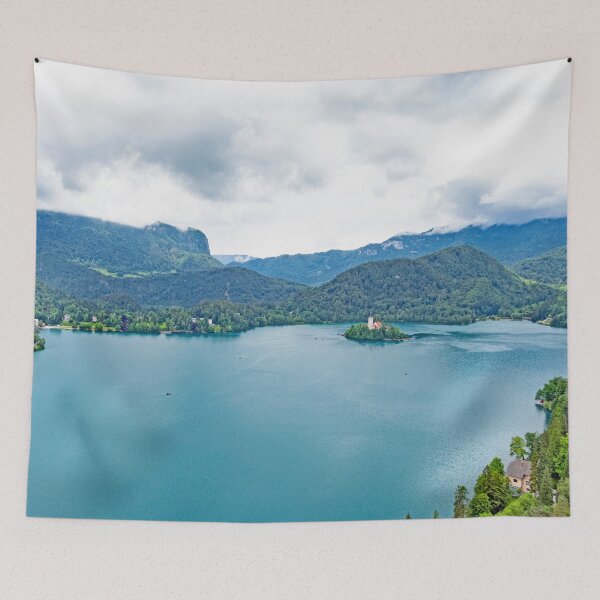 Item preview, Lake Bled from Lake Bled Castle, Slovenia designed and sold by HazelWright.