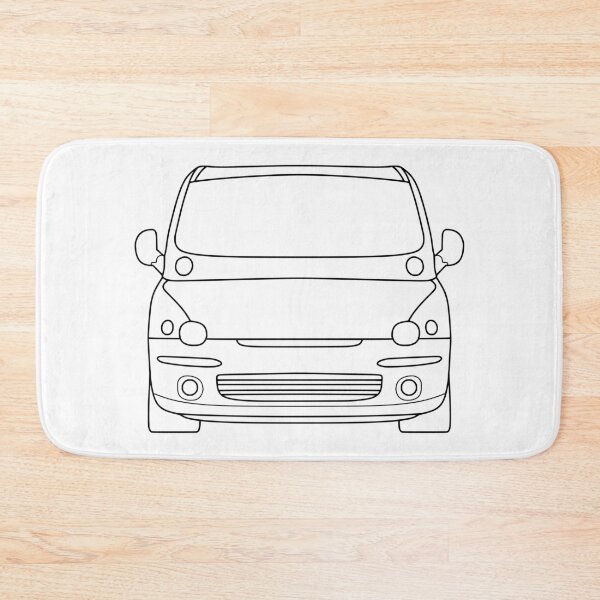 Item preview, Fiat Multipla 1998-2004 Black lined art designed and sold by EdimDesign.