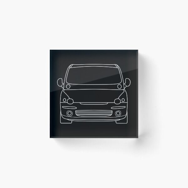 Item preview, Fiat Multipla 1998-2004 white lined art designed and sold by EdimDesign.