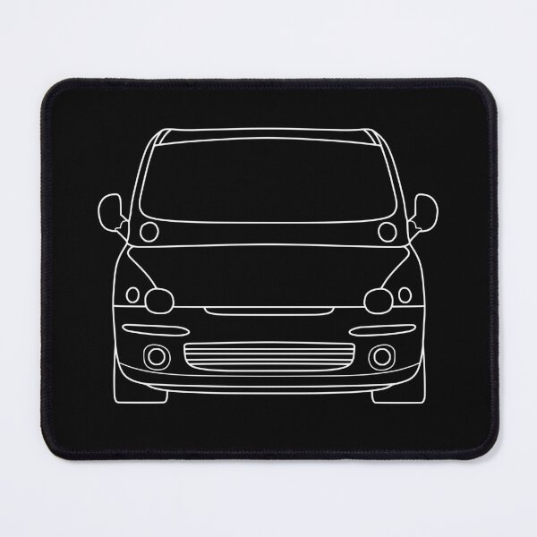 Item preview, Fiat Multipla 1998-2004 white lined art designed and sold by EdimDesign.