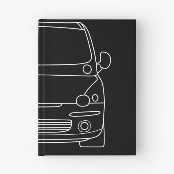 Item preview, Fiat Multipla 1998-2004 white lined art designed and sold by EdimDesign.
