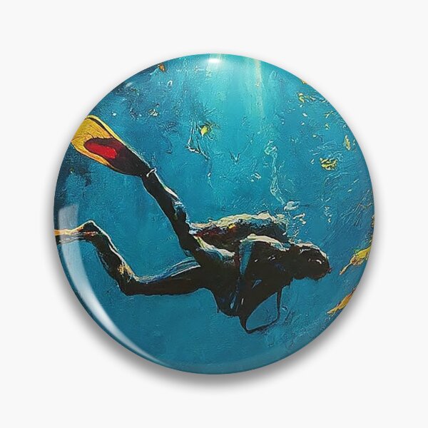 Item preview, Deep Blue Serenity Dive Impressionism Art designed and sold by SportsT-Shirts.