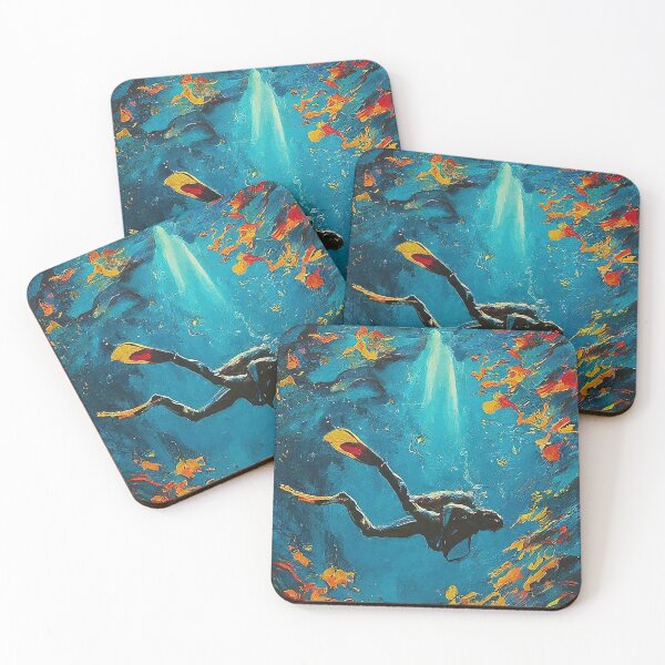 Item preview, Deep Blue Serenity Dive Impressionism Art designed and sold by SportsT-Shirts.