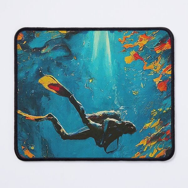 Item preview, Deep Blue Serenity Dive Impressionism Art designed and sold by SportsT-Shirts.