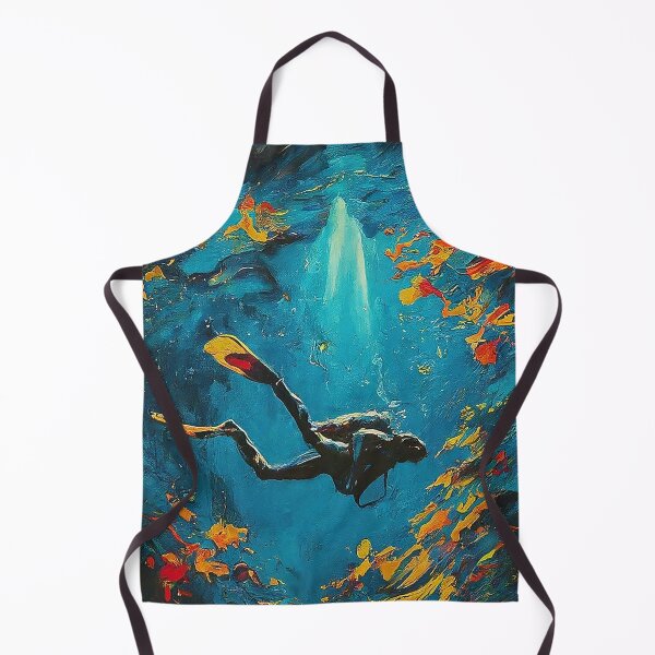 Item preview, Deep Blue Serenity Dive Impressionism Art designed and sold by SportsT-Shirts.