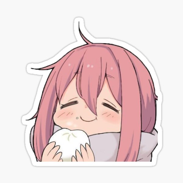 yuru camp nadeshiko eating Sticker