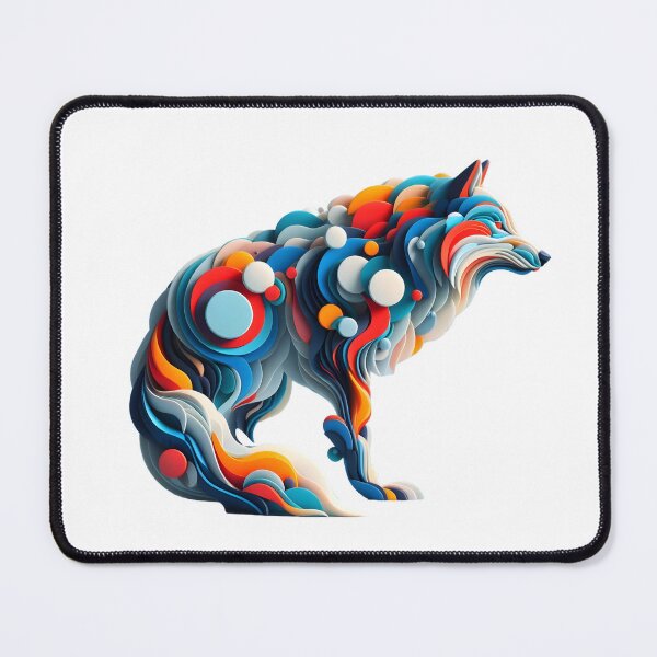 Item preview, Spirit of the Wild: A Majestic Wolf Adorned with Colors designed and sold by pumsquare.