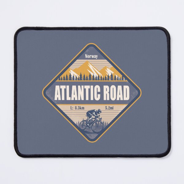 Item preview, Atlantic Ocean Road Norway Cycling Mountain Design designed and sold by CynthiaGraphics.