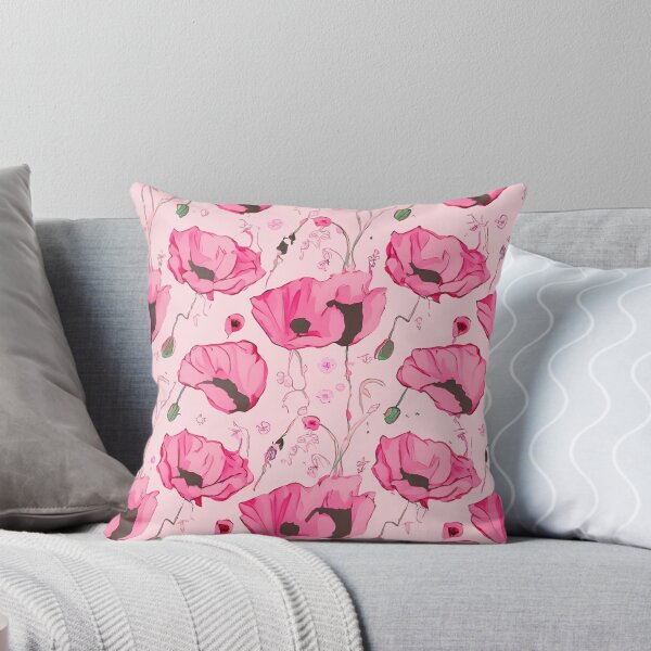 Item preview,  Soft pink Enchanting Poppy Dreams, pattern design designed and sold by Clara Fruggeri.