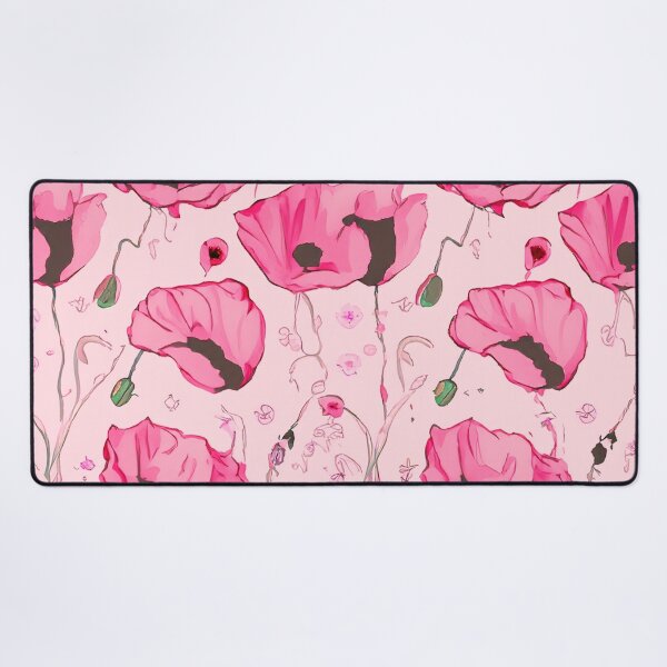 Item preview, Soft pink Enchanting Poppy Dreams, pattern design designed and sold by Clara Fruggeri.