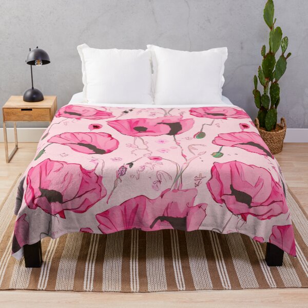 Item preview,  Soft pink Enchanting Poppy Dreams, pattern design designed and sold by Clara Fruggeri.
