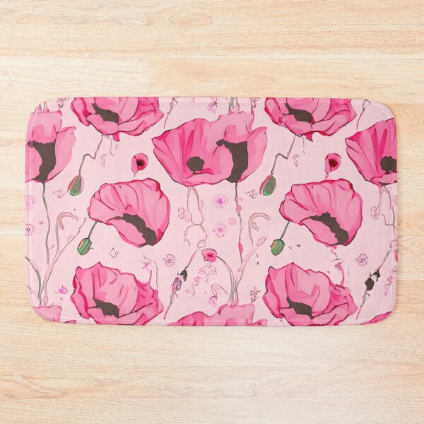 Item preview,  Soft pink Enchanting Poppy Dreams, pattern design designed and sold by Clara Fruggeri.