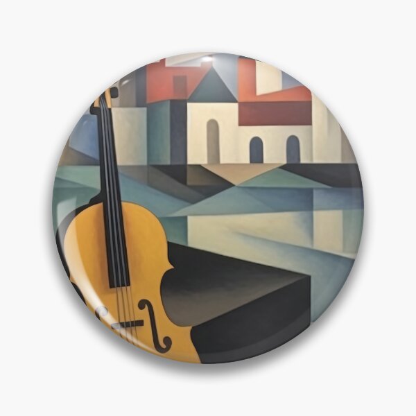 Item preview, Cubist city with violin designed and sold by DeMuurdecoratie.