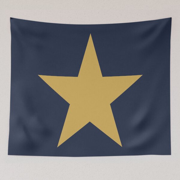 Item preview, Single GOLD STAR on a NAVY BLUE Background designed and sold by RachelMacht.