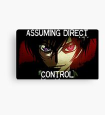 Lelouch using his Geass (Assuming Direct Control) Canvas Print