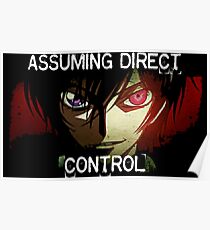 Lelouch using his Geass (Assuming Direct Control) Poster