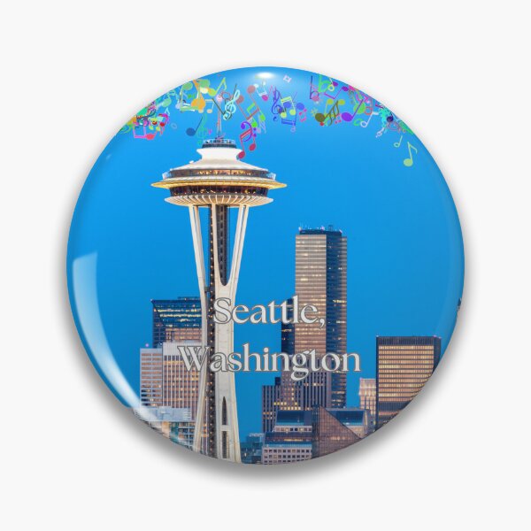 Item preview, Music All Over Seattle, Washington designed and sold by BrightrDayMusicArt.