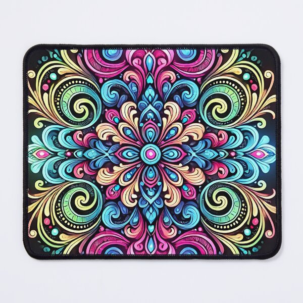 Item preview, Vibrant Neon Geometric Mandala - Custom Sportswear Design designed and sold by SportyAndArtful.