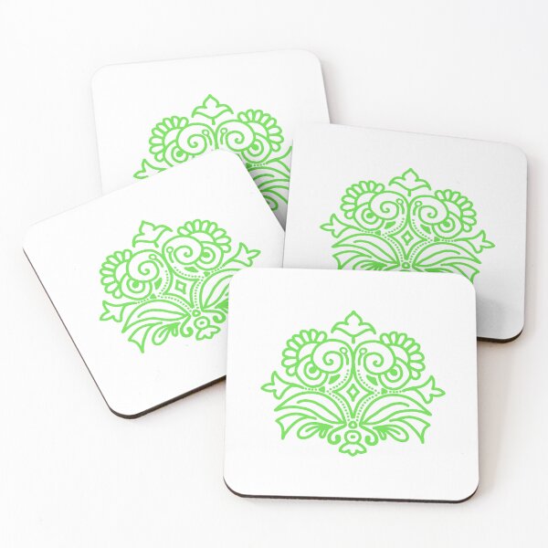 Item preview, Light Green folk motif designed and sold by Kalpa.
